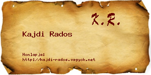 Kajdi Rados névjegykártya
